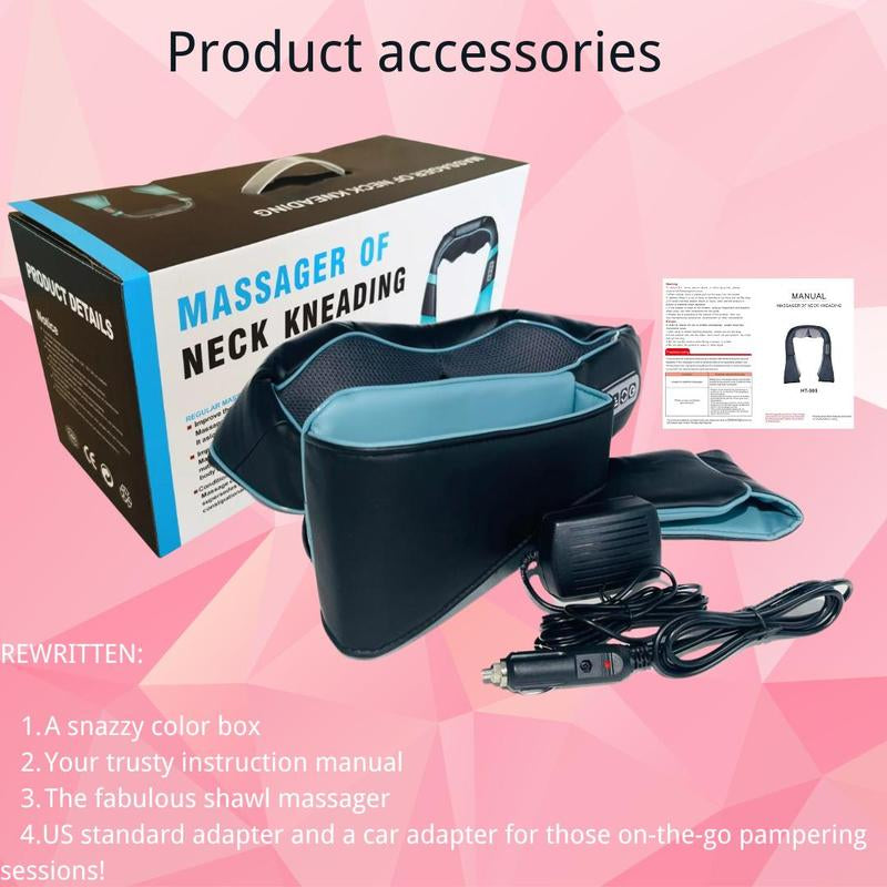 Neck & Shoulder Massager, 1 Box Electric Neck Massager with Heat Function, Deep Tissue Muscle Massager for Men & Women, Birthday Gift, Shoulder Massager