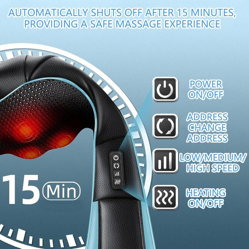Neck & Shoulder Massager, 1 Box Electric Neck Massager with Heat Function, Deep Tissue Muscle Massager for Men & Women, Birthday Gift, Shoulder Massager
