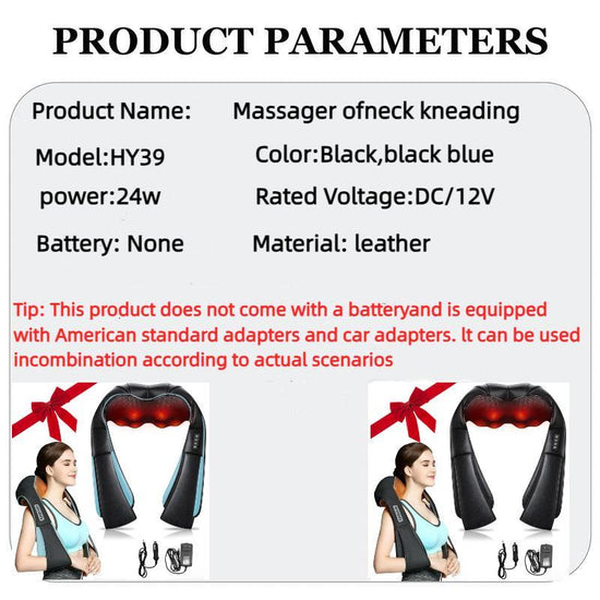 Neck & Shoulder Massager, 1 Box Electric Neck Massager with Heat Function, Deep Tissue Muscle Massager for Men & Women, Birthday Gift, Shoulder Massager